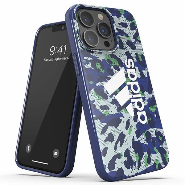 Etui do iPhone 13 Adidas Leopard Niebieskie