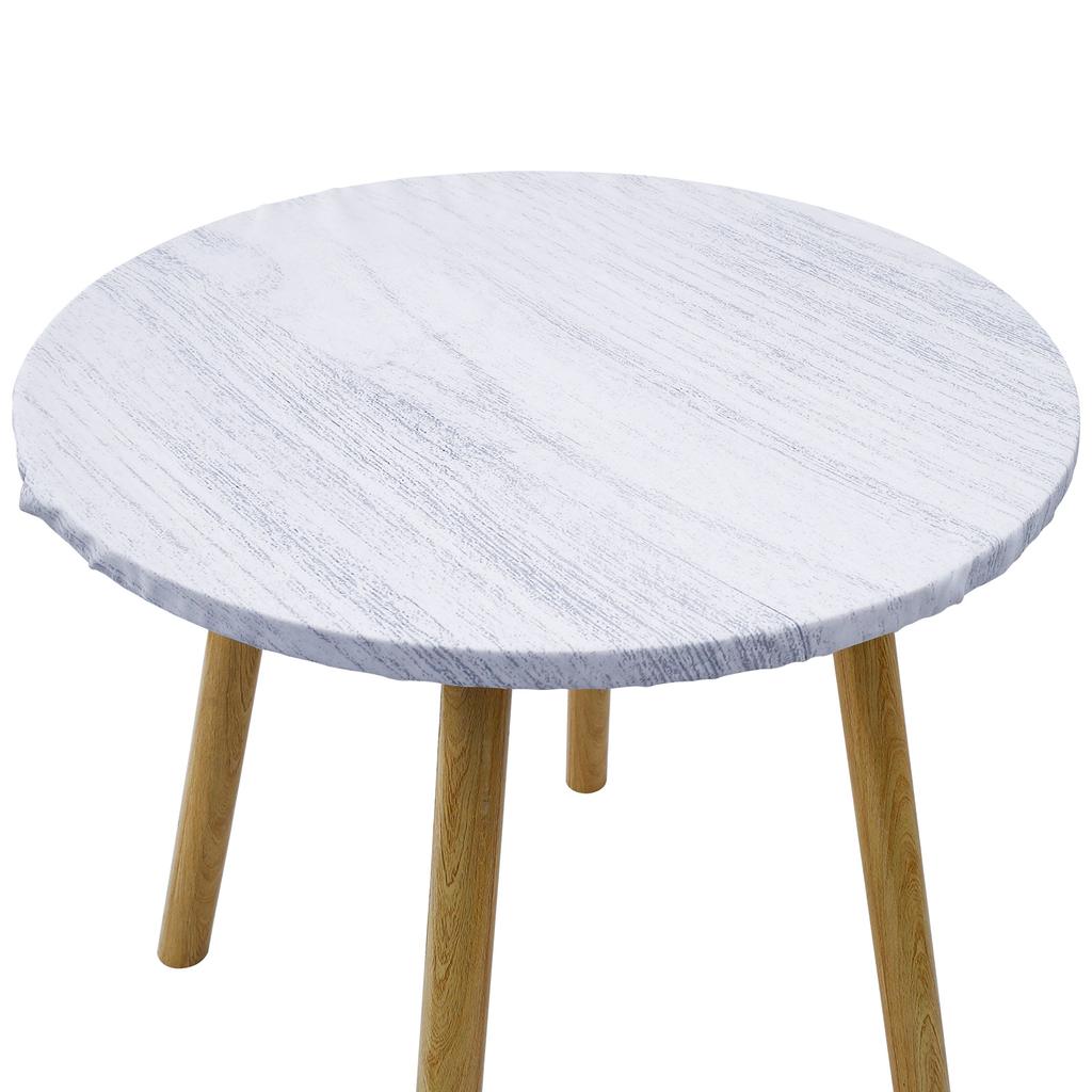 Круглая скатерть с цветочным принтом, текстура дерева, винтажная, для помещений и улицы, водонепроницаемая, эластичная, декоративная скатерть для пикника