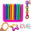 Fidget Pop Tube Toys Sensory Stretch Pipe Decompression Stress Relief Kids Adults Sound Sensory Tool