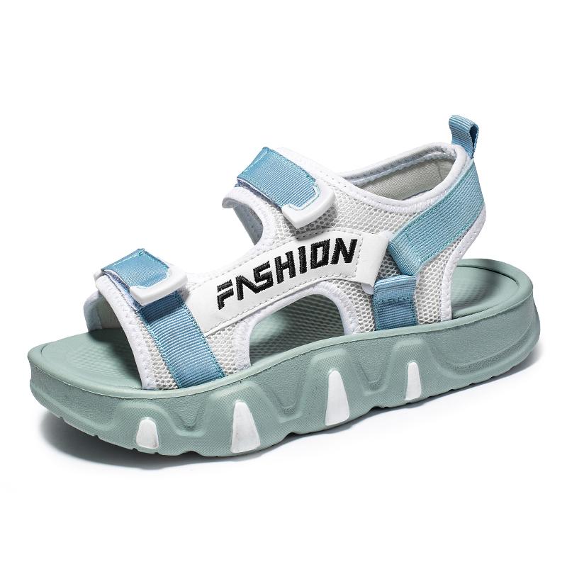 Summer Trendy Letter Printed Sandals for Men Women Yellow Platform Shoes Men Outdoor Non-slip Beach Sandals Men Sandalias Hombre