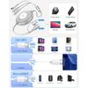 [100 Вт 6 в 1] Зарядный кабель Rewind USB Type C Cable [совместим с PD100w, PD27w и USB10w] 1 3 в 2/1 многофункциональный зарядный шнур 6 ролей, 3 устройства