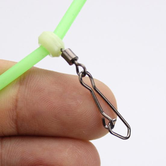 5Pcs Rotatable Hook Luminous Fish Line Lure Connector Balance for Sea Fishing