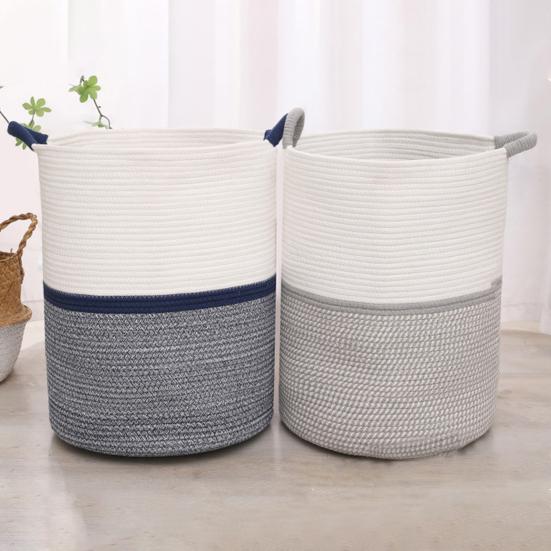 Корзина для хранения с удобной переноской, большой вместимостью для белья, большими открывающимися ручками, корзина для домашней одежды