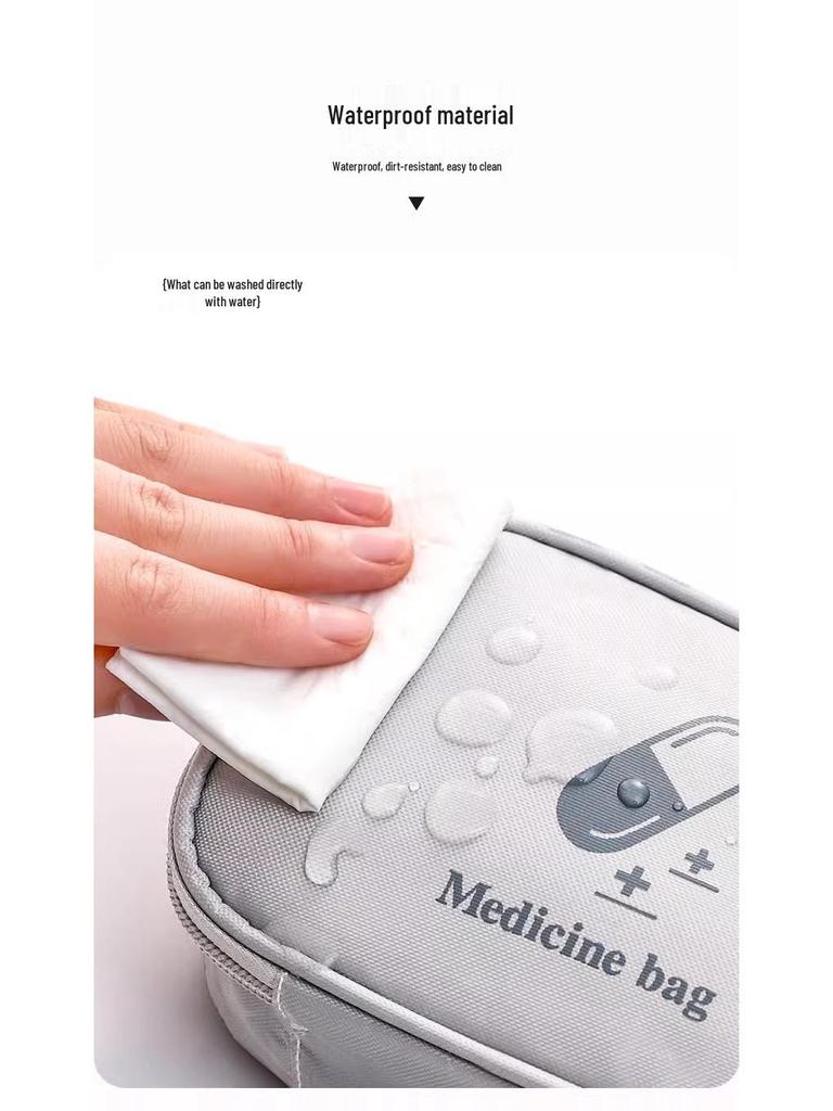 Portable Travel Medicine Organizer: Compact Pill Box & First Aid Kit for Students & Dorms