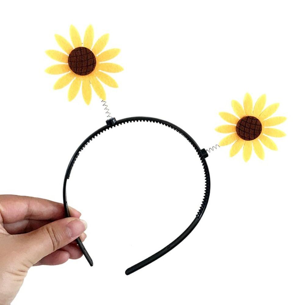 Star Yellow Duck Headband Sunflower Children Hair Bands Cute Cartoon Hair Hoop Cosplay