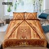 Комплект постельного белья из дерева Barn Door в стиле вестерн King Size Rustic, комплект постельного белья из полиэстера в деревенском стиле, деревянная доска, фермерский дом