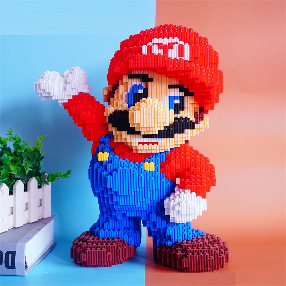 3D Супер Марио Конструктор Игрушки Аниме Фигурка Пазлы Модельный Набор, Набор Игрушек Подарки для Взрослых и Детей
