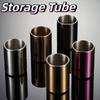 Cylinder Fruit Fork Holder Stainless Steel Mini Metal Box Toothpick Jar Holder  Dining Table