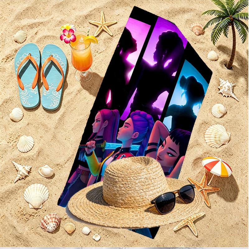 Singer Print Beach Towel, Versatile Lightweight Absorbent Beach Towel for Pool Surf Yoga Bathroom, Perfect Birthday Holiday Gift