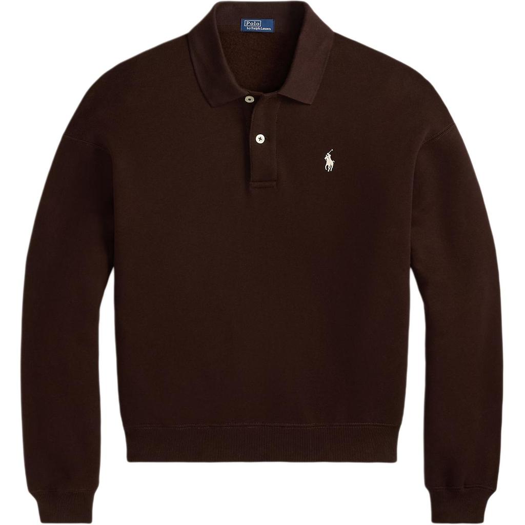 Polo Ralph Lauren Long Sleeve Fleece Pullover Polo Shirt Women Tops 211947966-009