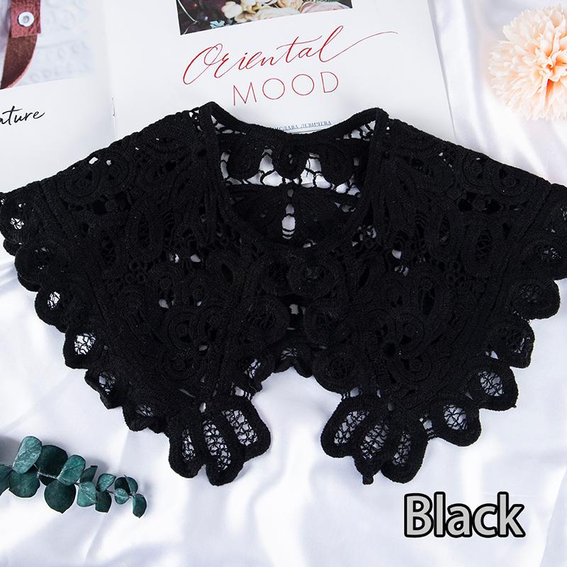 Hollow Crochet Lace Detachable Collar Shawl O-Neck Doll False Collar Shirt Women Hollow Crochet Lace Detachable Collar