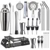 Cruiser Bartender 24-Piece Set, Shaker Glass, Mixing Glass, Cocktail Bar Tools, Wine Set, Bartender Set