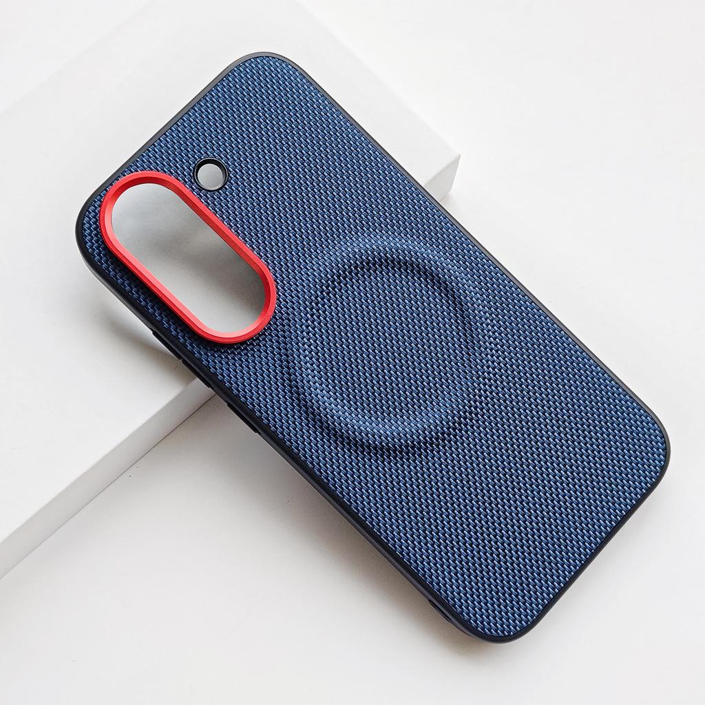 Чехол для POCO X8 Pro Матовый плетеный из нейлона, защита от отпечатков пальцев, магнитный, приятный для кожи задняя крышка для Xiaomi Poco X8 Pro 5G, корпус, бампер