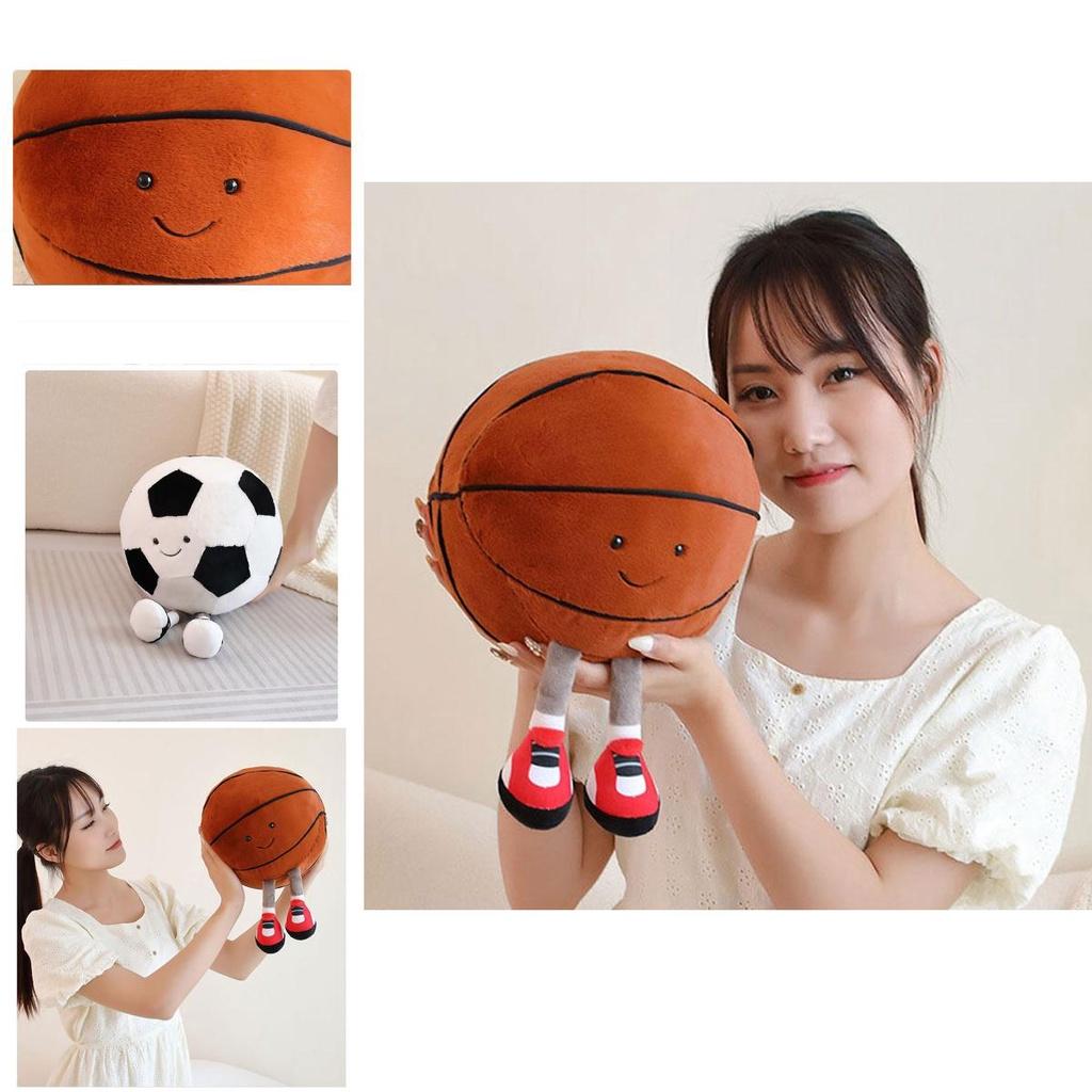 Fun Sports Soccer And Basketball Baby Doll Fluffy Plush Toy For Soothing Babies Perfect Gift For Kids
