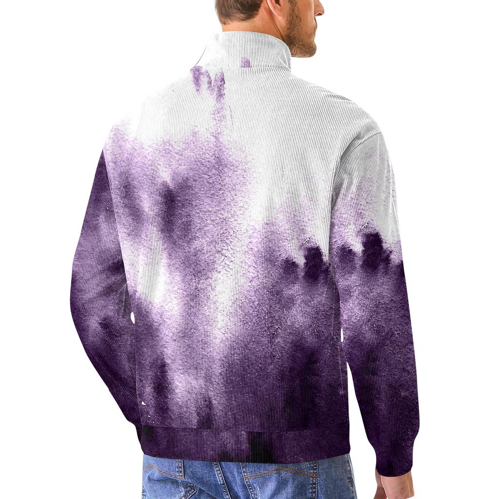 Мужская повседневная толстовка в стиле ретро с градиентным принтом