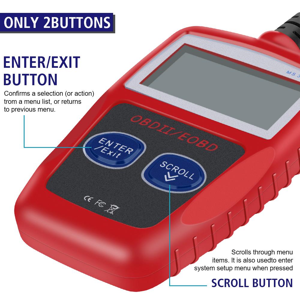 Сканер OBD 2, универсальная версия, очистка кодов неисправностей, многофункциональный цифровой дисплей, 16-контактный автомобильный диагностический инструмент, считыватель кодов OBD2
