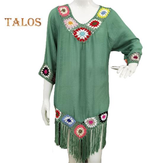 Бикини-туника, дышащий сарафан, популярный сексуальный однотонный купальник, накидка для пляжа