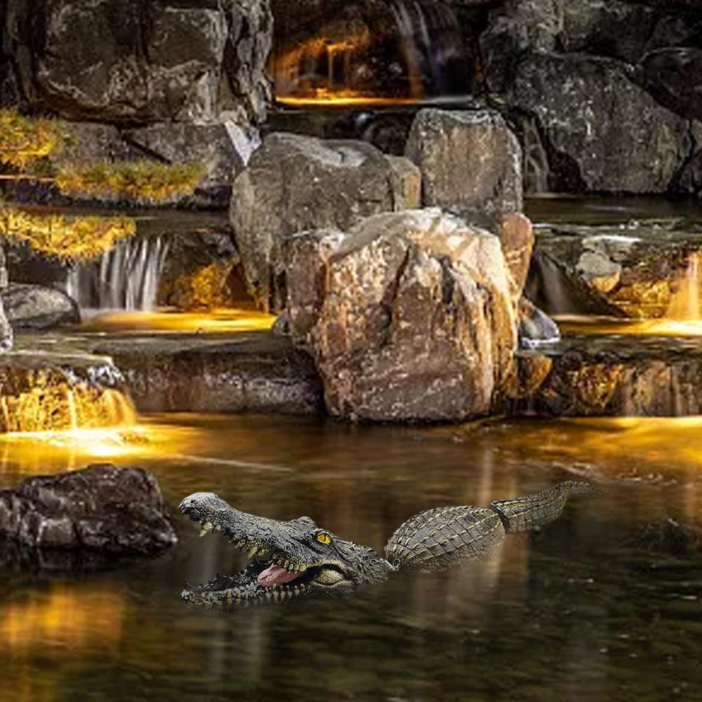 Смола Крокодил Водный Декор Поплавок Аллигатор Крокодил Бассейн Садовые Украшения Крокодил Моделирование I4A5