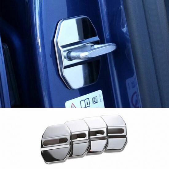 For BMW X3 G01 X4 G02 2018- Silver Steel Door Lock Buckle Protection Trim 4X