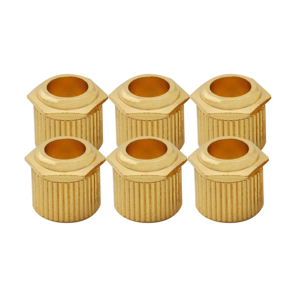 Musiclily Ultra Brass Hex Head Conversion Bush Guitar Tuners for 6mm-10mm Modern/Vintage Tuners, Gold (Set of 6)