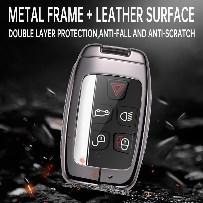 Zinc Alloy Car Key Case Cover Shell For Land Rover Range Rover Discovery Evoque Sport Velar For Jaguar XE E-Pace Accessories