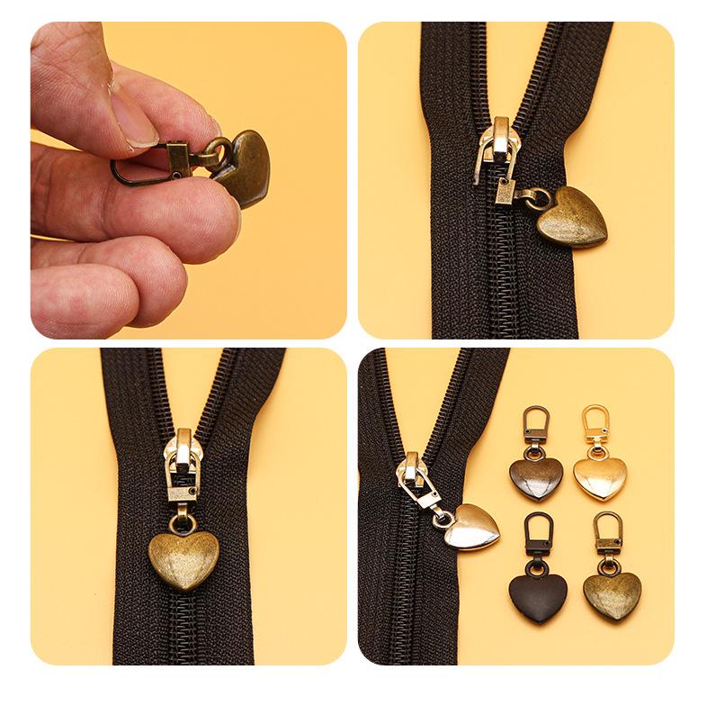 5 шт., металлический универсальный сменный слайдер для молнии, съемник для молнии, ремонтный комплект для рукоделия, швейные инструменты