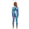 Kids Alien Cosplay Costume Long Sleeve Full Length Bodysuit Alien Hair Hoop Halloween Dress Up Party Costume Set