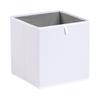 Amazon Basics Foldable Fabric Storage Cubes, White, 27x27x28cm, Set of 6