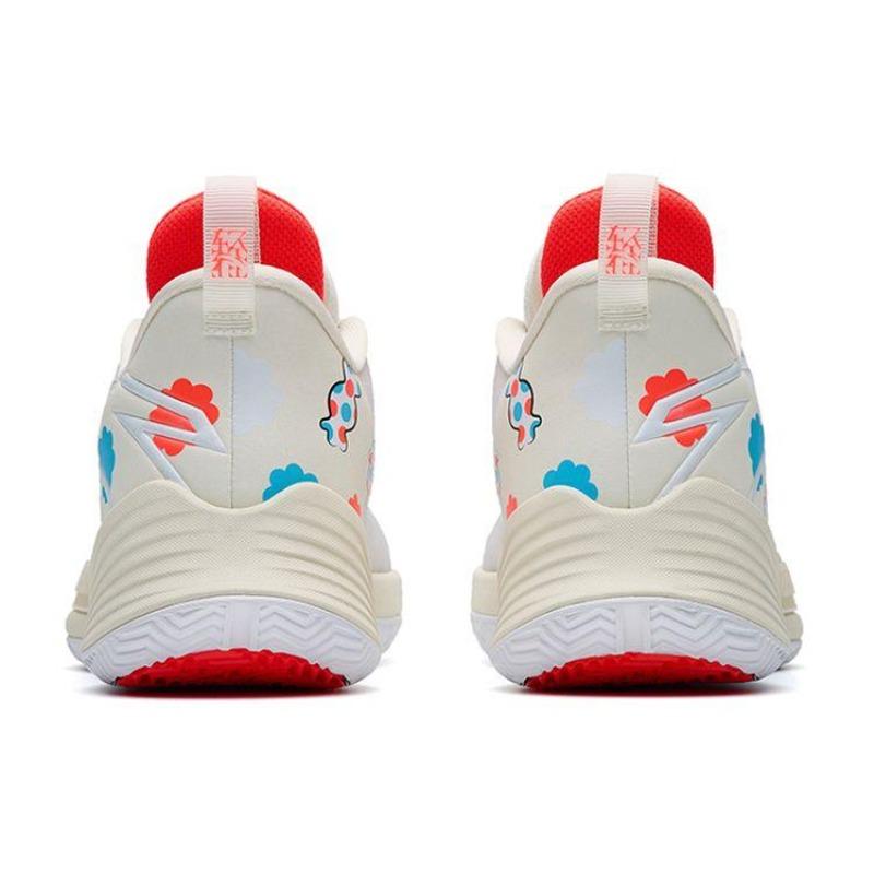Anta Qingkuang 3 Men Mid Top Basketball Shoes White Red Blue 112231108-3
