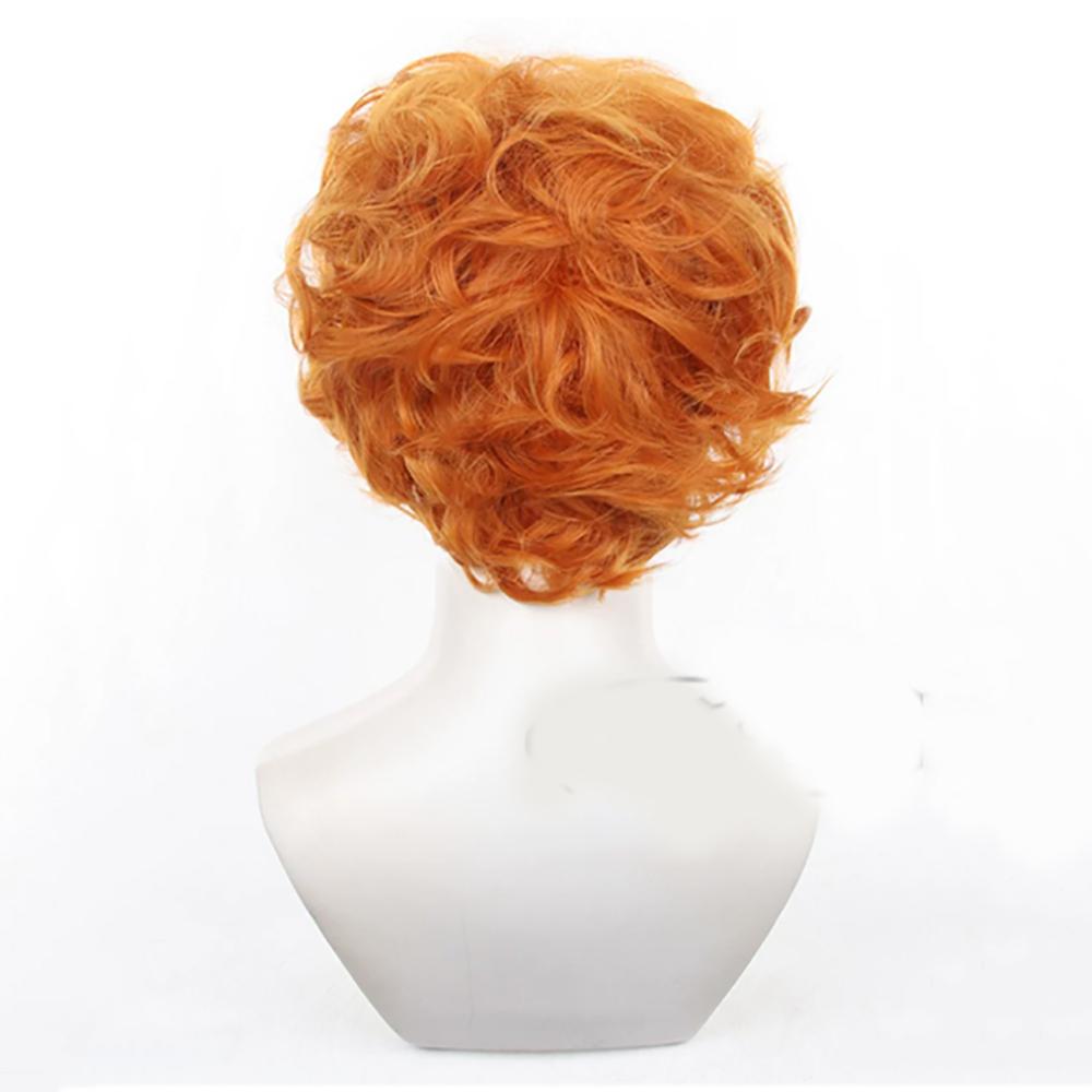 HAIRJOY Синтетический парик для косплея с трусиками и чулками с подвязками, короткие рыжие кудрявые волосы для мужчин, розовая сетка
