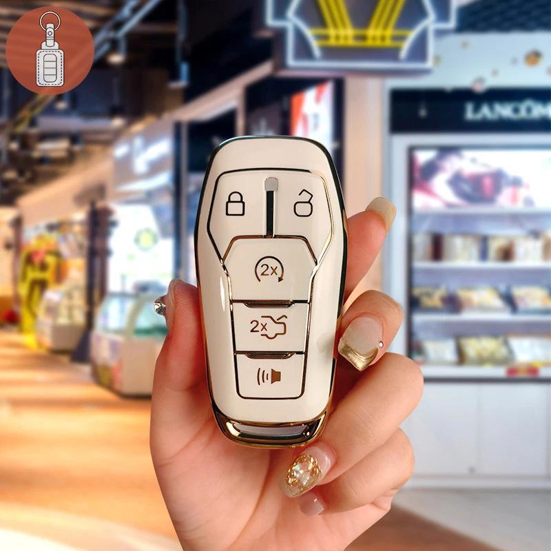 Чехол-брелок из ТПУ для 2016 Lincoln MKZ MKC Mkx 2015 Edge 2016 2017 2018 Ford Explorer 2016 Fusion 2015 Mustang Focus Taurus