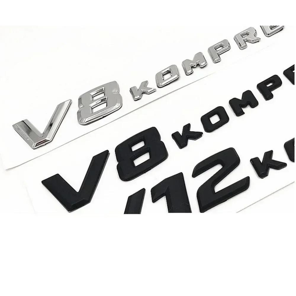V6 V8 V12 KOMPRESSOR Значок автомобиля Наклейка на задний багажник для M-ercedes B-enz W212 W213 W204 W205 W168 W176 CLK GLA G63 G500