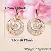 1 Pair Golden Color Drop Earrings for Women Needle Rhinestone Circle Crystal Jewelry Zircon Long Dangle Earrings