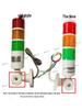 Multi-Layer LED Signal Tower Light, Three-Color Warning Indicator, 24V/220V for Machine Tools