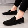 6988 large size men's small leather shoes British style casual daily loafers simple suede one-pedal fashion trendy shoes