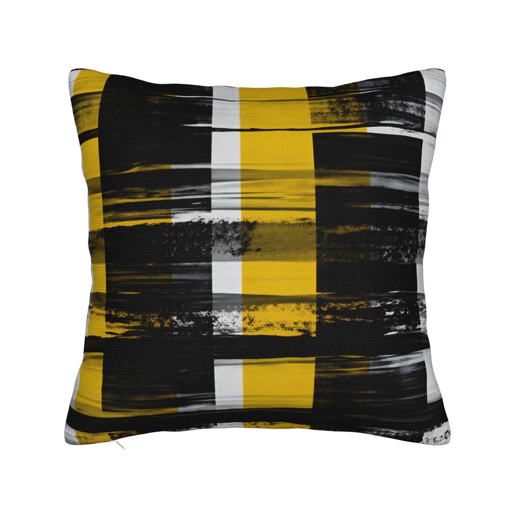 Yellow Grey Geometric Pillowcases  Kawaii Pillow Case For Living Room Bed Chair Comfy Pillow Cover