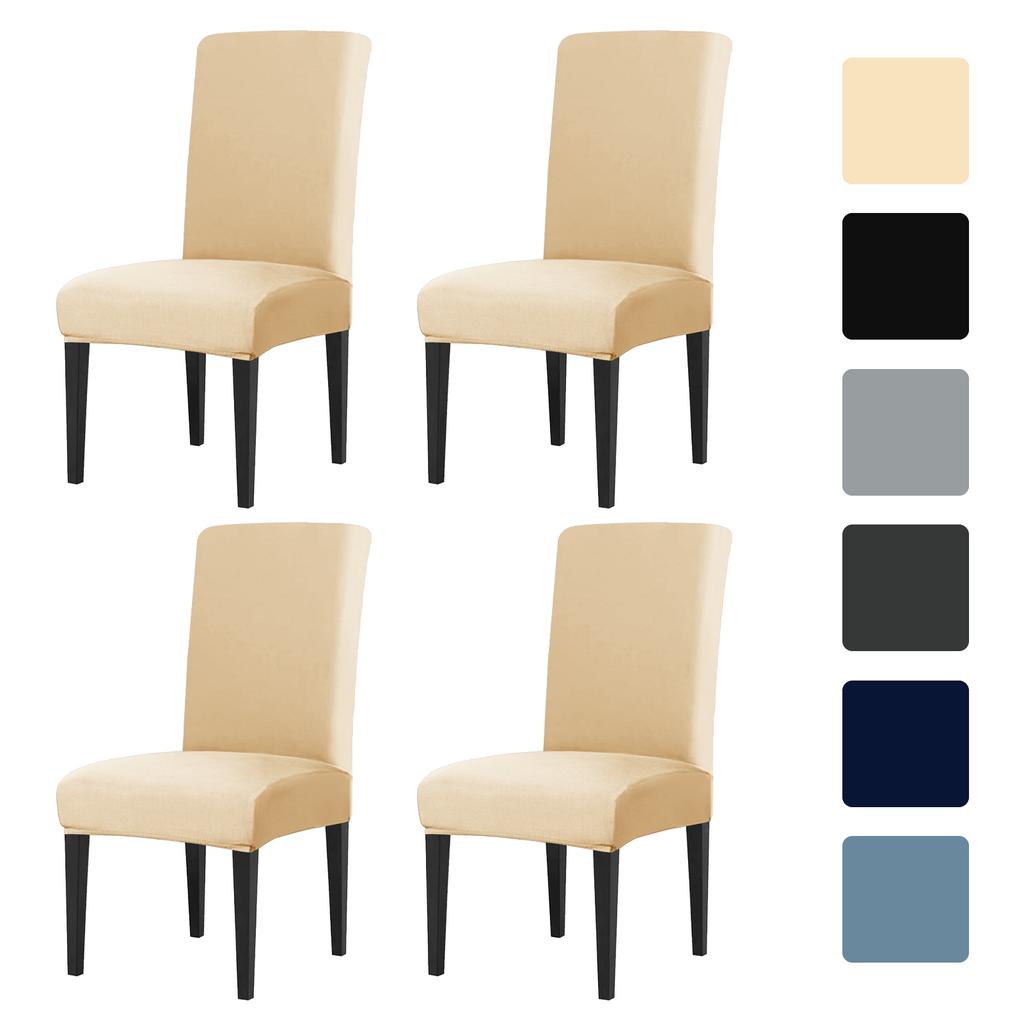 Чехол для стула в столовой, набор из 8/4, высокоэластичный съемный нескользящий чехол для сиденья для домашней вечеринки, свадьбы, церемонии в отеле