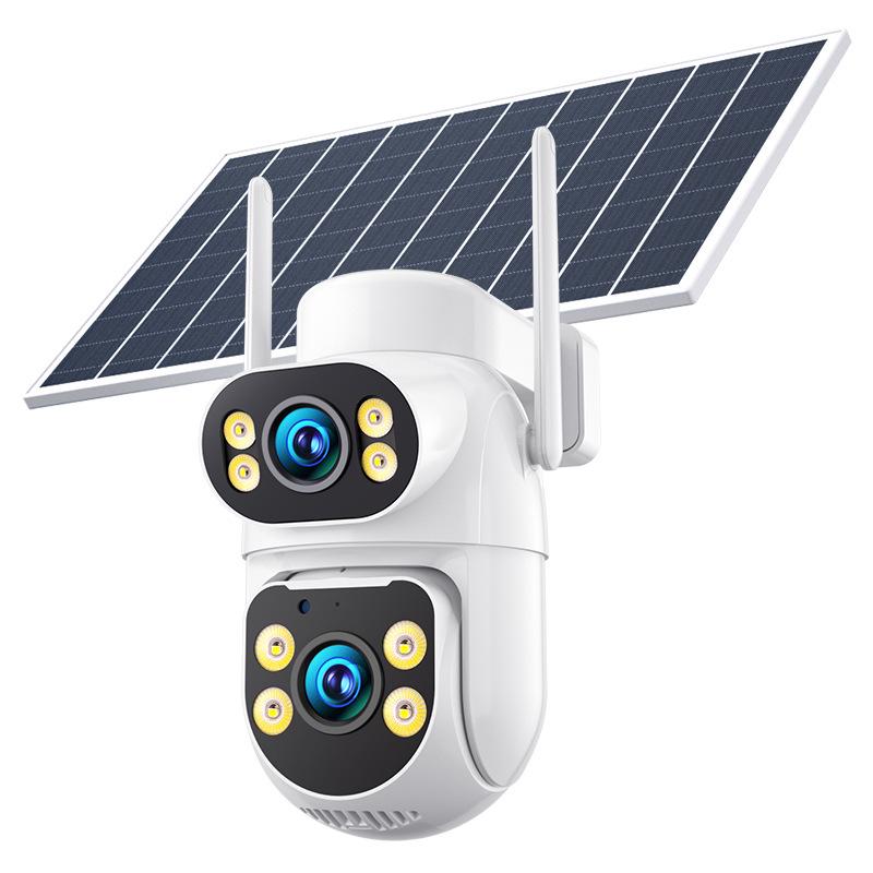 4G Solar Dual-Lens 360° Panoramic HD Night Vision Wireless WiFi Camera