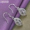 925 Sterling Silver Droplet Pattern Earrings Party Gifts Fashion Jewelry