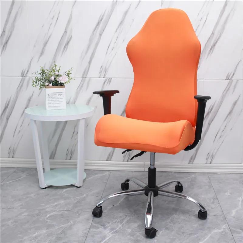 Office Computer Gaming Chair Covers Stretch Spandex Armchair Gamer Seat Cover Printed Household Racing Desk Rotating Slipcovers