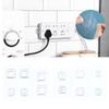 Pvc Perforated Punch-free Wall-mounted Socket Router Holder Socket Transparent Storage Self-adhesive Cable Home Decor Organizer
