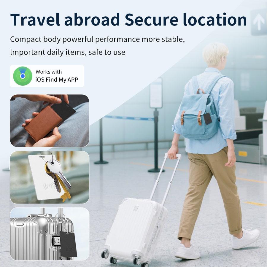 Anti Loss GPS Smart Tag Bluetooth Location Card IPX5 Waterproof Wireless Charge For IPhone Apple Find My App Airtag Replacement