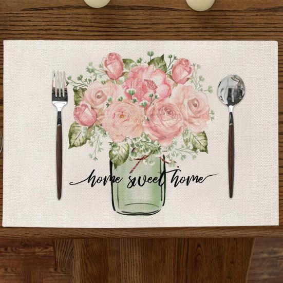 Настольный коврик для кофейной чашки, коврик для кофейной чашки, супер мягкий износостойкий коврик для чаши с изысканным узором, коврик для столовой посуды, декор для столовых приборов