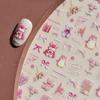 Наклейки для ногтей Tomoni Милый розовый медведь - Прочный японский нейл-арт для детей
