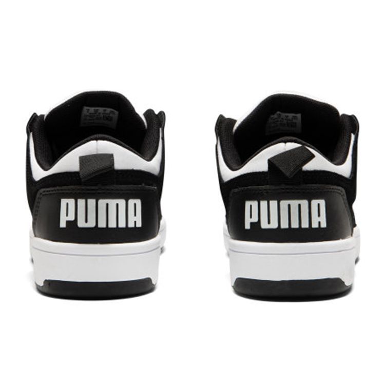 Puma Rebound Layup Lo Sd Кожаные Удобные Кроссовки с Низким Верхом Унисекс кроссовки Черный Белый 370539-01