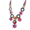 [H8967] - Designer Necklace 'Mélusine' Red Pink