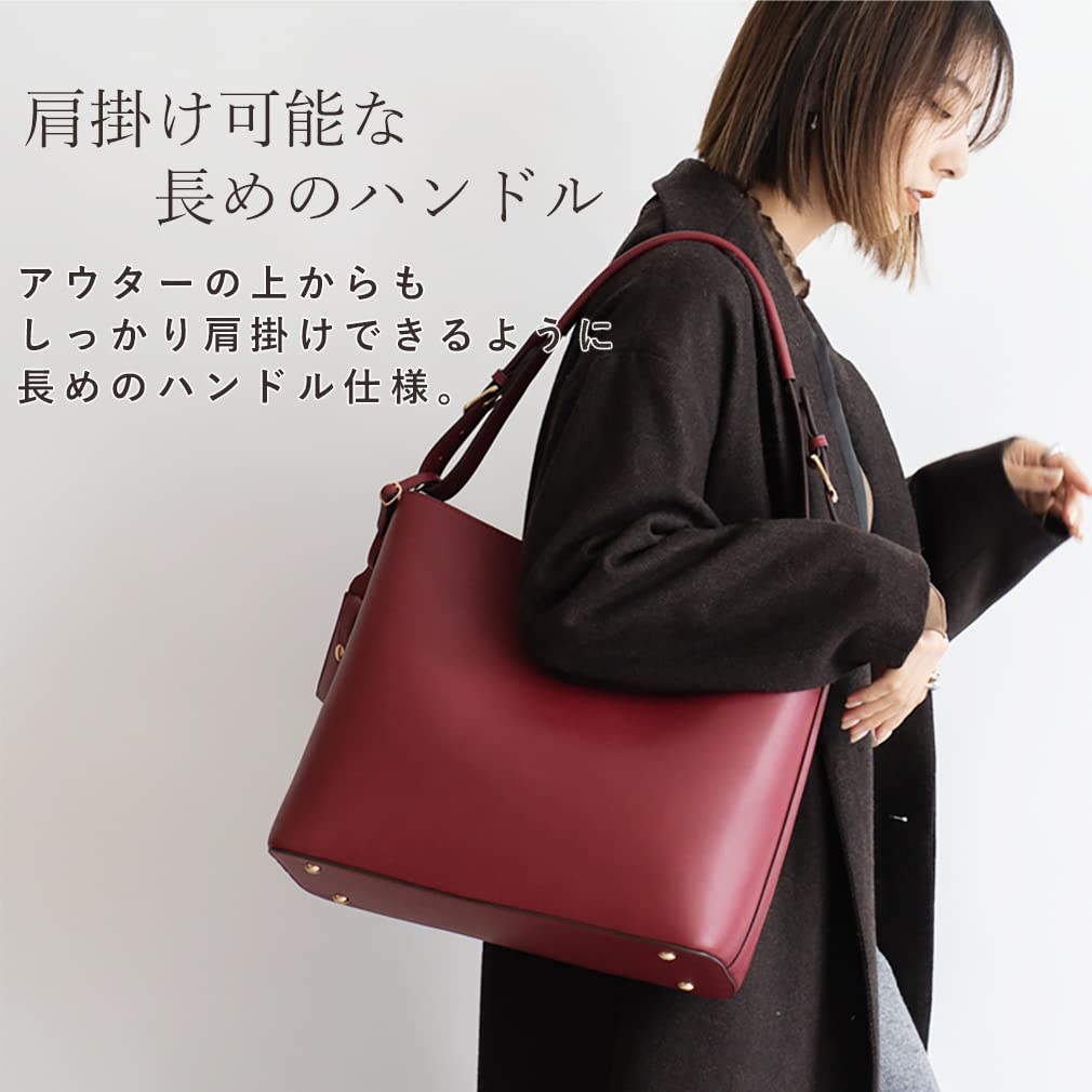 VITAFELICE Shoulder Tote Bag for 11-Compartment One-Handle Women, Bllb-x1315n (Mocha)