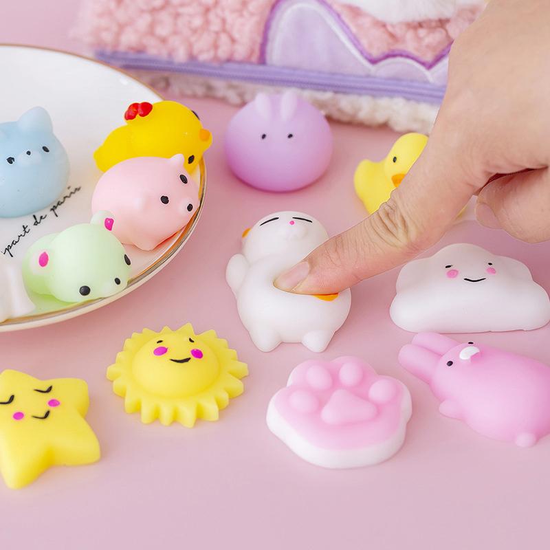 Kawaii Animal Soft Mochi Fidget Toys Антистрессовые сенсорные игрушки для взрослых