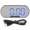 Alarm Clock LED Digital Display Makeup Mirror USB Battery Clock for Children Elderly Bedroom Office