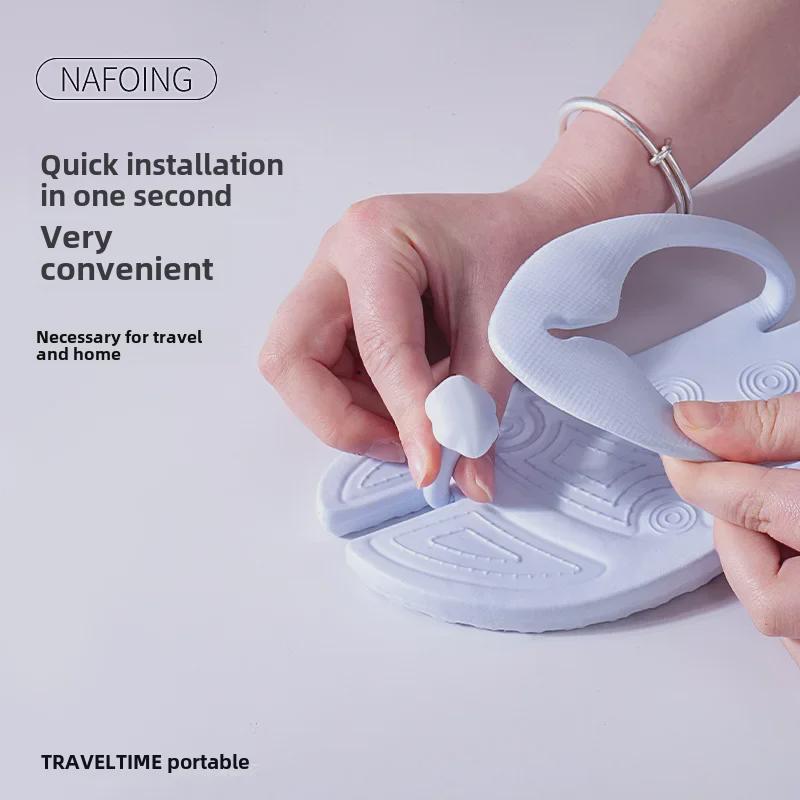 Портативные одноразовые складные пляжные тапочки для летних путешествий